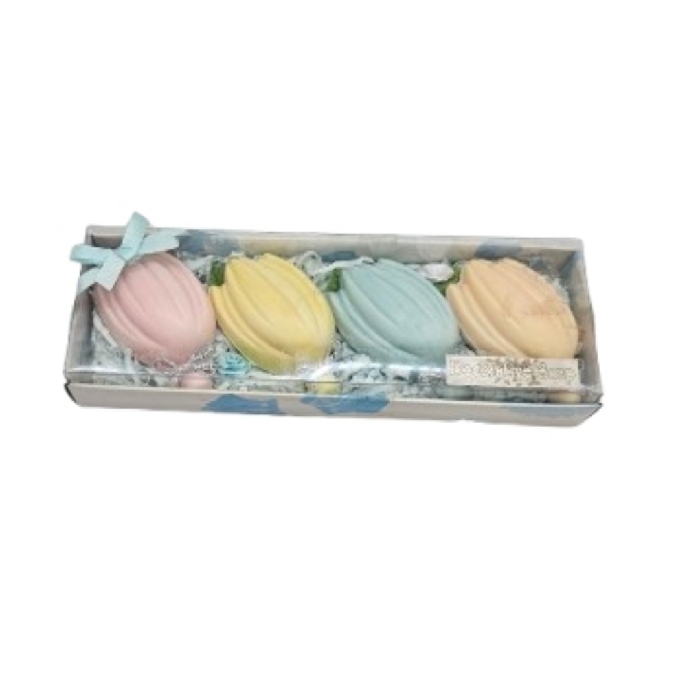 Vintage 90's Pastel Decorative Tulip Soap Set of 4